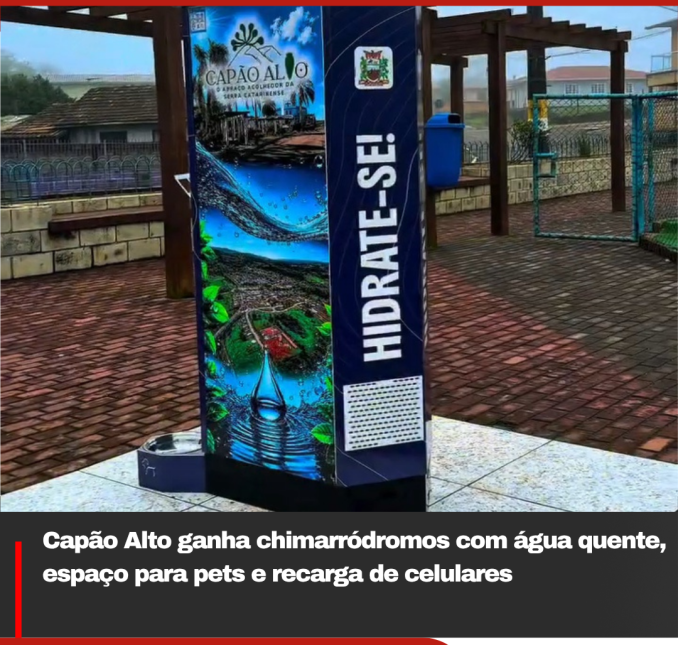 Capão Alto ganha chimarródromos com água quente, espaço para pets e recarga de celulares