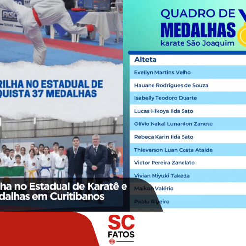 São Joaquim brilha no Estadual de Karatê e conquista 37 medalhas em Curitibanos