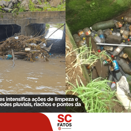 Prefeitura de Lages intensifica ações de limpeza e manutenção em redes pluviais, riachos e pontes da cidade