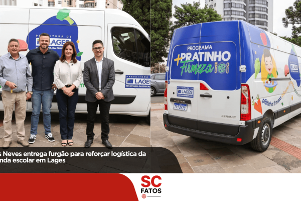 Lucas Neves entrega furgão para reforçar logística da merenda escolar em Lages