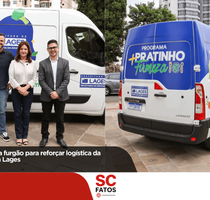 Lucas Neves entrega furgão para reforçar logística da merenda escolar em Lages