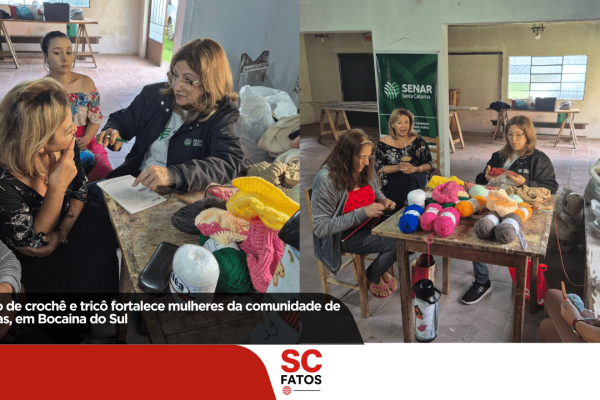 Curso de crochê e tricô fortalece mulheres da comunidade de Piurras, em Bocaina do Sul