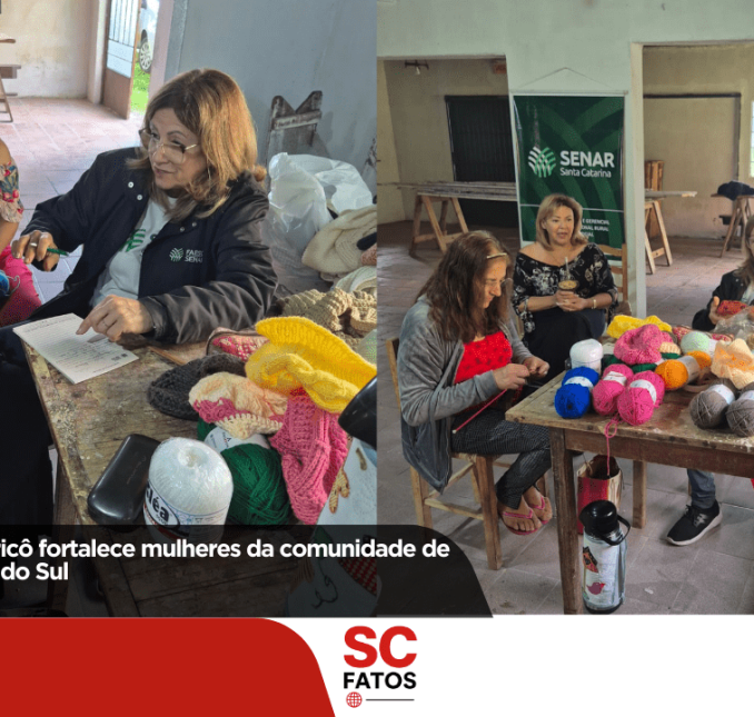 Curso de crochê e tricô fortalece mulheres da comunidade de Piurras, em Bocaina do Sul