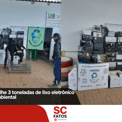 Cerro Negro recolhe 3 toneladas de lixo eletrônico em campanha ambiental