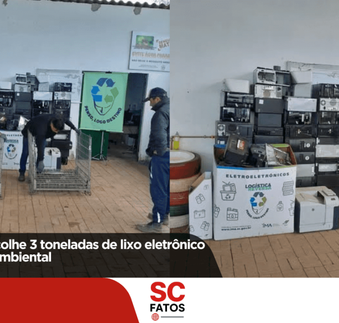 Cerro Negro recolhe 3 toneladas de lixo eletrônico em campanha ambiental