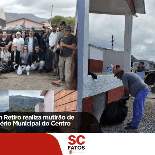 Prefeitura de Bom Retiro realiza mutirão de limpeza no Cemitério Municipal do Centro