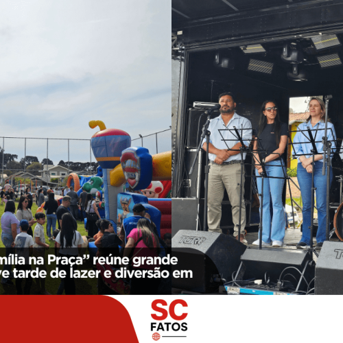 4ª edição do “Família na Praça” reúne grande público e promove tarde de lazer e diversão em Palmeira-SC