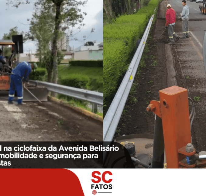 Limpeza especial na ciclofaixa da Avenida Belisário Ramos melhora mobilidade e segurança para pedestres e ciclistas