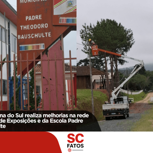 Prefeitura de Bocaina do Sul realiza melhorias na rede elétrica do Parque de Exposições e da Escola Padre Theodoro Bauschulte