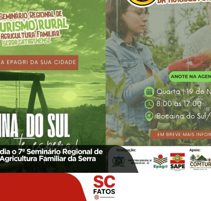 Bocaina do Sul sedia o 7º Seminário Regional de Turismo Rural da Agricultura Familiar da Serra Catarinense