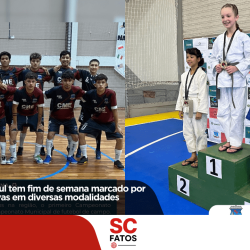 São Cristóvão do Sul tem fim de semana marcado por conquistas esportivas em diversas modalidades