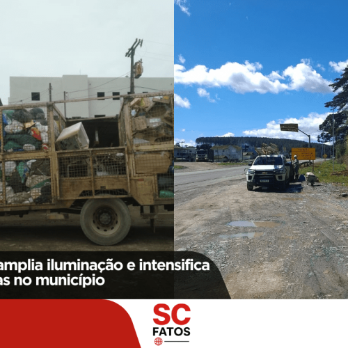 Bocaina do Sul amplia iluminação e intensifica serviços de obras no município