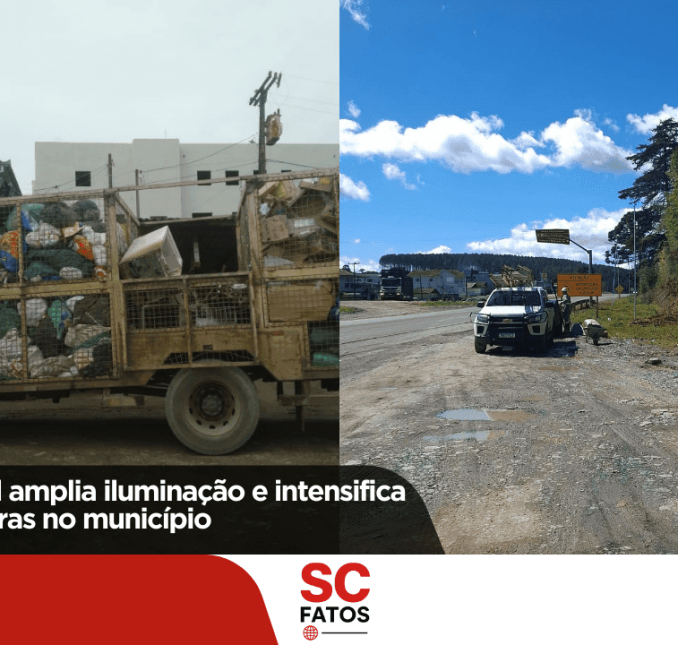Bocaina do Sul amplia iluminação e intensifica serviços de obras no município