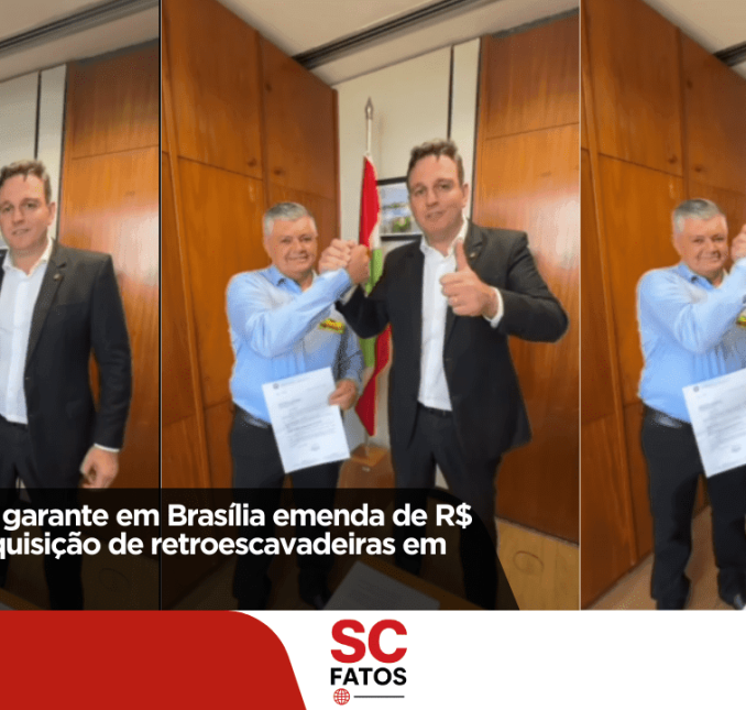 Prefeito Adelar garante em Brasília emenda de R$ 600 mil para aquisição de retroescavadeiras em Cerro Negro