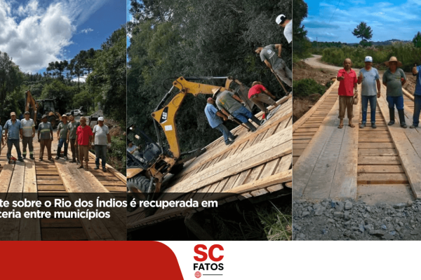 Ponte sobre o Rio dos Índios é recuperada em parceria entre municípios