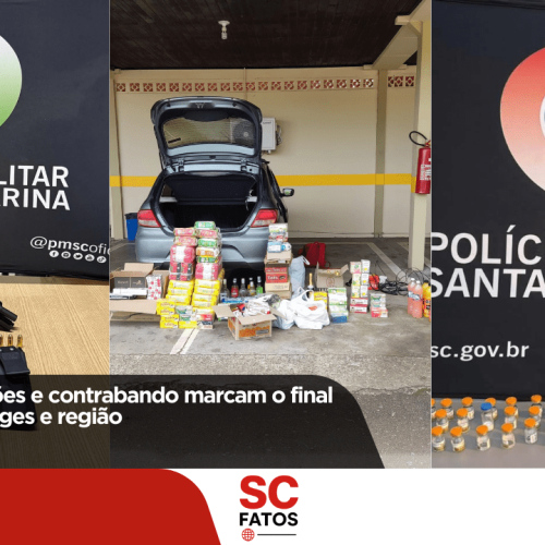 Apreensões, prisões e contrabando marcam o final de semana em Lages e região