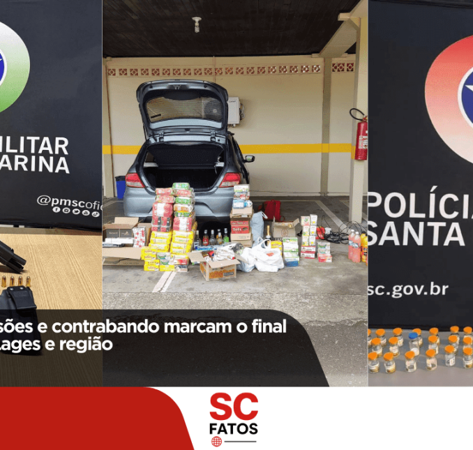 Apreensões, prisões e contrabando marcam o final de semana em Lages e região