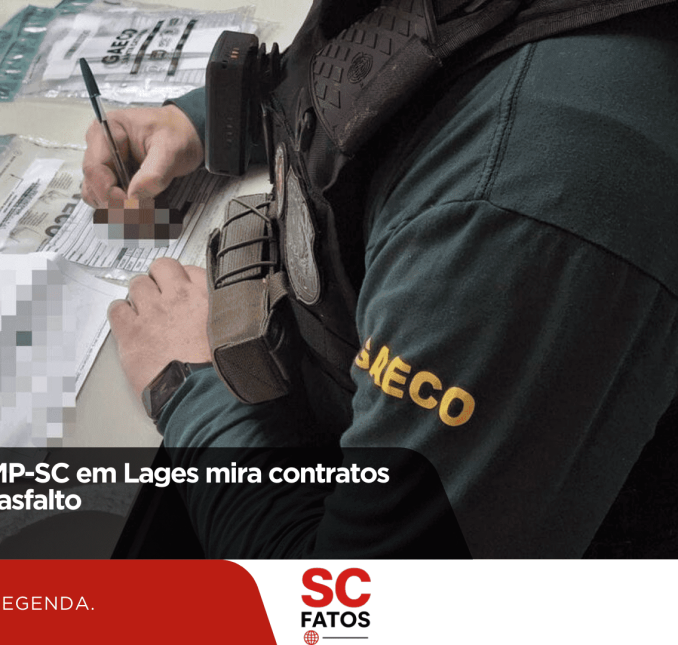 Operação do MP-SC em Lages mira contratos milionários de asfalto