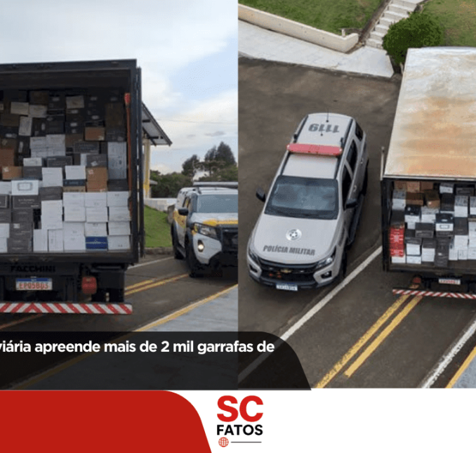 Polícia Militar Rodoviária apreende mais de 2 mil garrafas de vinho em Lages