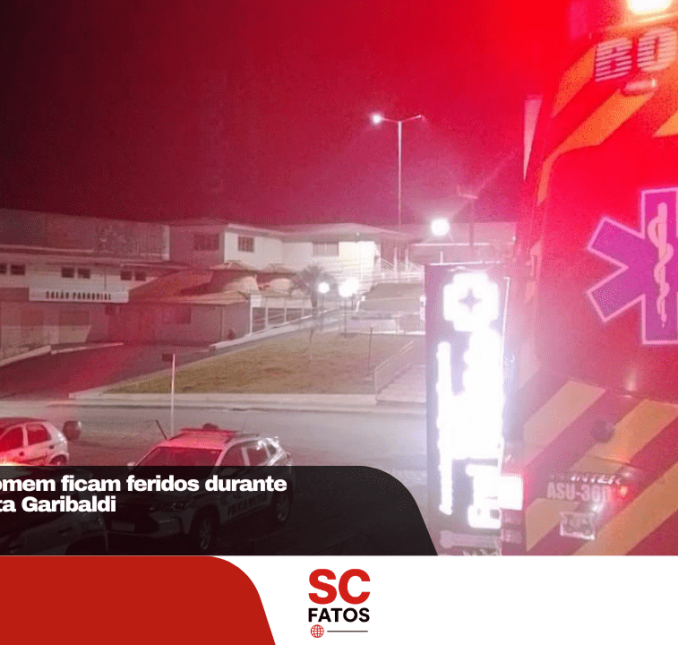 Policial militar e homem ficam feridos durante ocorrência em Anita Garibaldi