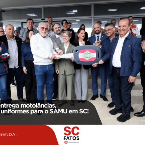 Jorginho Mello entrega motolâncias, equipamentos e uniformes para o SAMU em SC!