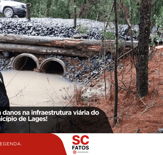 Chuvas causam danos na infraestrutura viária do interior do município de Lages!