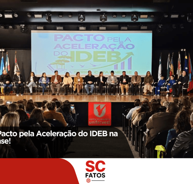 Lideranças da Serra Catarinense participam de ato pelo Pacto de Aceleração do IDEB!