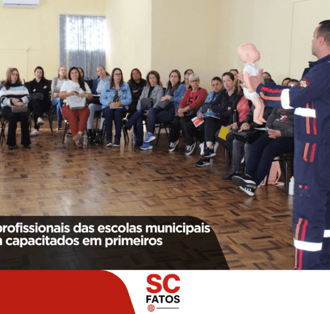 Mais de 1.600 profissionais das escolas municipais de Lages foram capacitados em primeiros socorros!