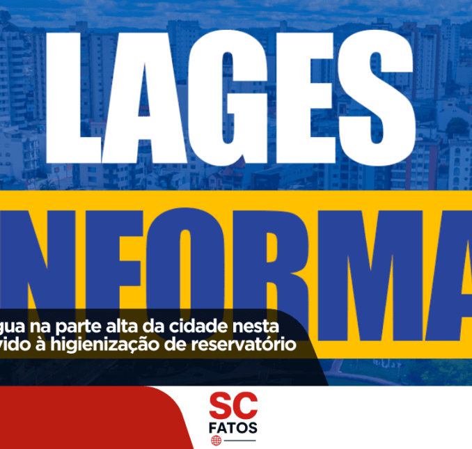 Poderá faltar água na parte alta da cidade nesta quinta-feira devido à higienização de reservatório!