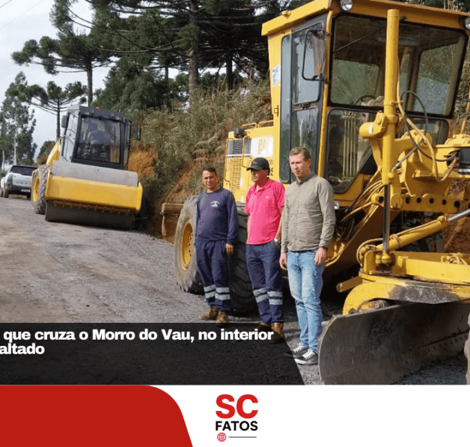 Trecho de estrada que cruza o Morro do Vau, no interior de Lages, será asfaltado