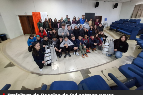 Prefeitura de Bocaina do Sul entrega novos instrumentos para fortalecer a Fanfarra Municipal