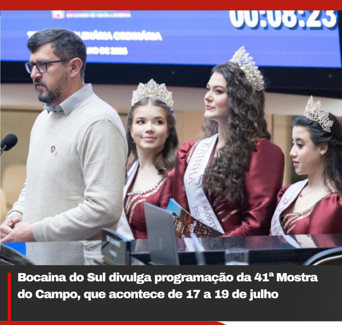 Bocaina do Sul divulga programação da 41ª Mostra do Campo, que acontece de 17 a 19 de julho