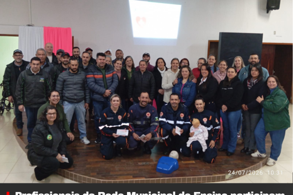 Profissionais da Rede Municipal de Ensino participam de capacitação em primeiros socorros