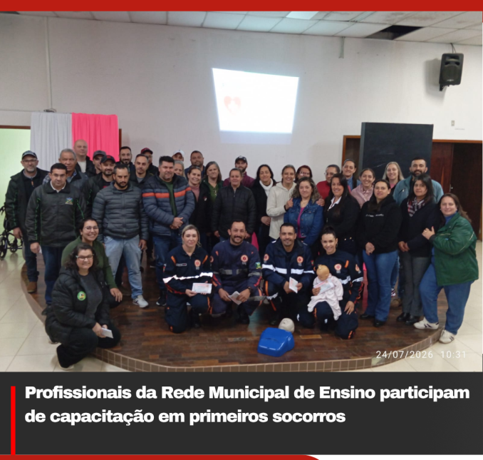 Profissionais da Rede Municipal de Ensino participam de capacitação em primeiros socorros