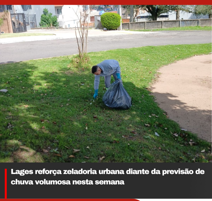Lages reforça zeladoria urbana diante da previsão de chuva volumosa nesta semana