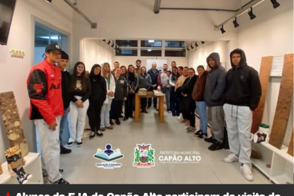Alunos da EJA de Capão Alto participam de visita de estudos à UDESC