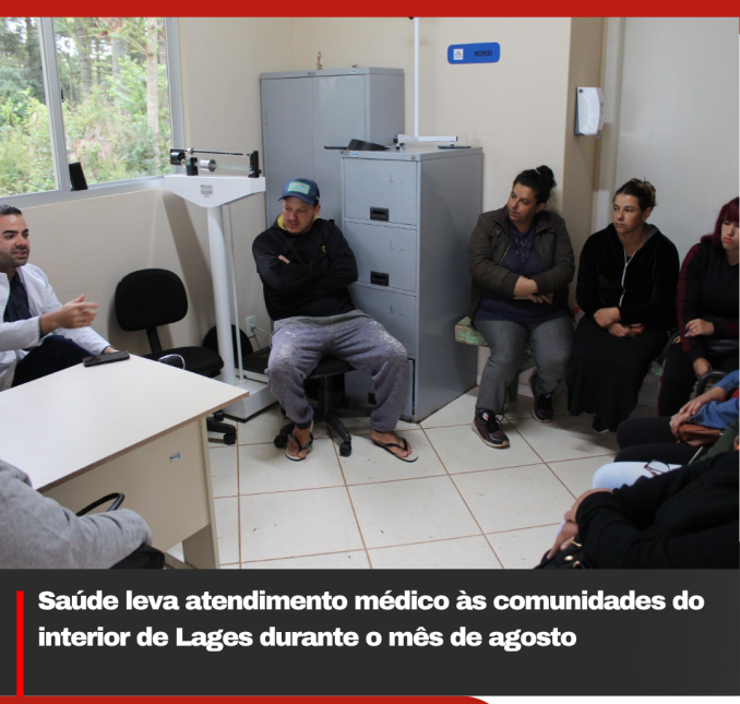 Saúde leva atendimento médico às comunidades do interior de Lages durante o mês de agosto