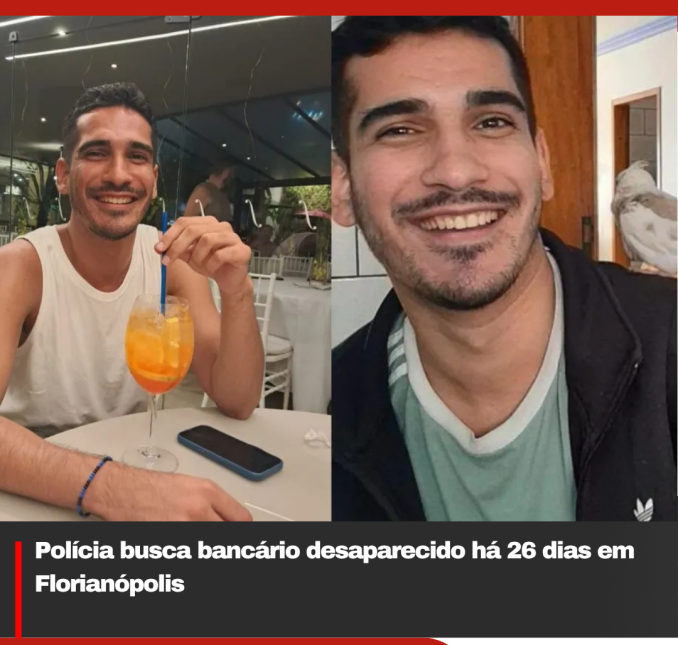 Polícia busca bancário desaparecido há 26 dias em Florianópolis