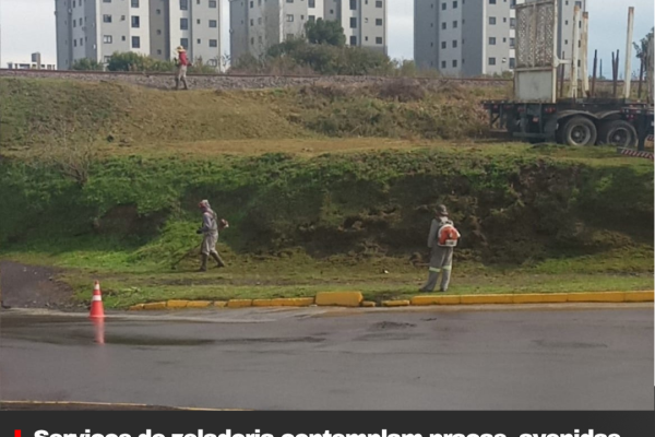 Serviços de zeladoria contemplam praças, avenidas, rios e espaços públicos de Lages