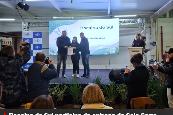 Bocaina do Sul participa da entrega do Selo Serra Sustentável e celebra reconhecimento ao Centro Comercial União do Vime