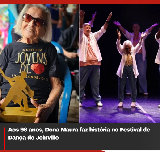 Aos 98 anos, Dona Maura faz história no Festival de Dança de Joinville