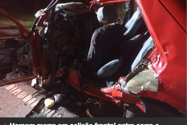 Homem morre em colisão frontal entre carro e carreta na BR-282, em Bom Retiro