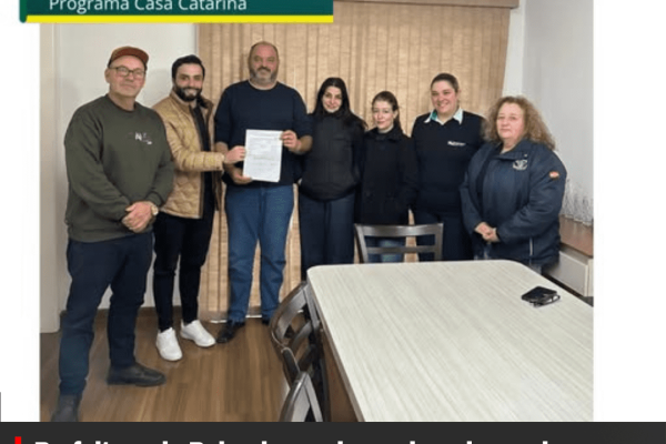 Prefeitura de Palmeira assina ordem de serviço para construção de 12 casas populares do Programa Casa Catarina