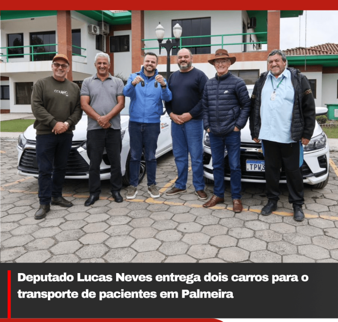 Palmeira recebe dois novos veículos para transporte de pacientes