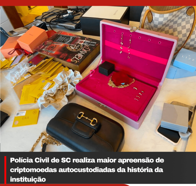 Polícia Civil de SC realiza maior apreensão de criptomoedas autocustodiadas da história da instituição