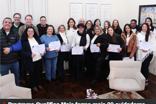 Programa Qualifica Mais forma mais 20 cuidadores de idosos em Lages