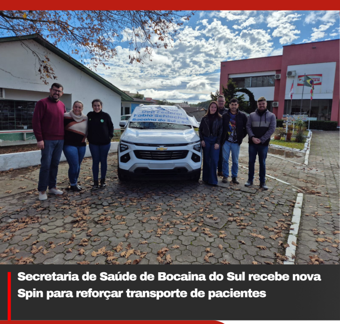 Secretaria de Saúde de Bocaina do Sul recebe nova Spin para reforçar transporte de pacientes