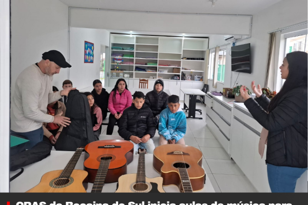 CRAS de Bocaina do Sul inicia aulas de música para crianças e adolescentes