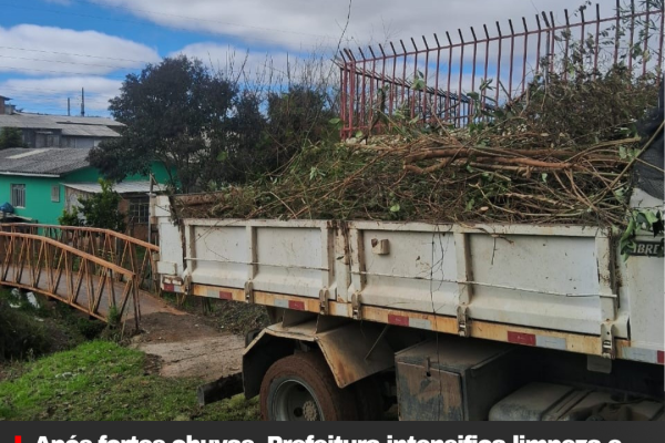 Após fortes chuvas, Prefeitura intensifica limpeza e ações preventivas em Lages