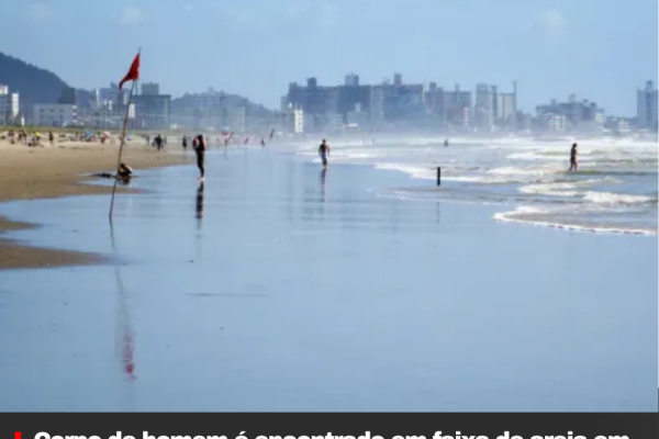 Corpo de homem é encontrado em faixa de areia em Navegantes